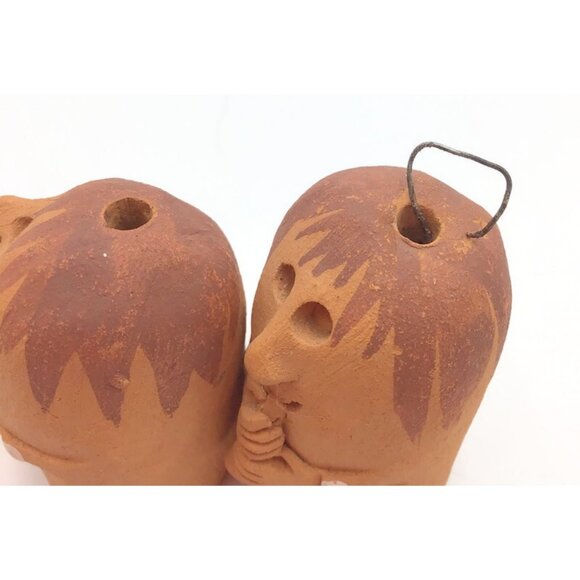 Terracotta Thumb Shaped Music Band Folk Art Ornaments Set of 5 Mariachi Handmade - Picture 8 of 14